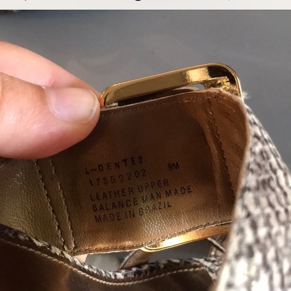 Franco Sarto Snakeskin Genuine Leather Sandals 9 - Picture 10 of 16